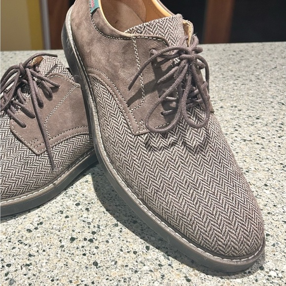 NWOT-Bass Brown Herringbone Oxford Shoes - Picture 7 of 12